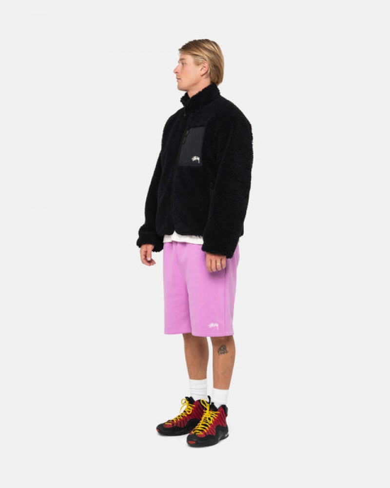 Stussy Stock Logo Sweatshort Korte Broek Dames Paars Nederland | EOC-5149