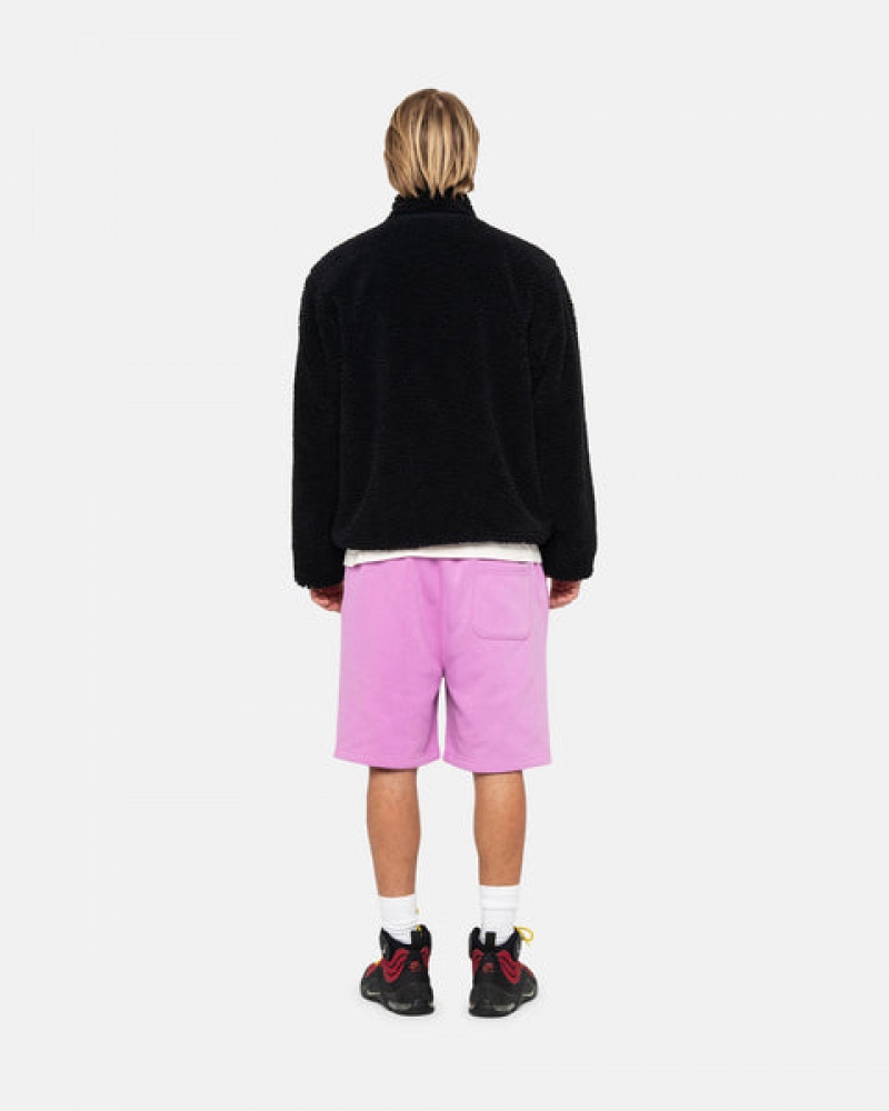 Stussy Stock Logo Sweatshort Korte Broek Dames Paars Nederland | EOC-5149