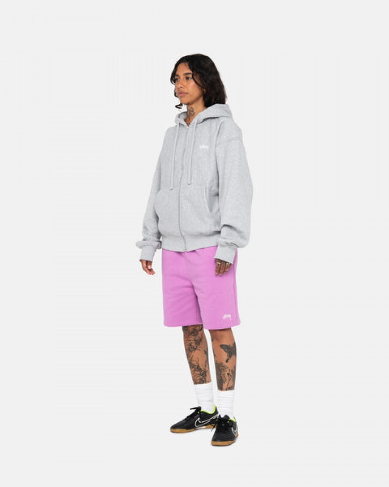 Stussy Stock Logo Sweatshort Korte Broek Dames Paars Nederland | EOC-5149