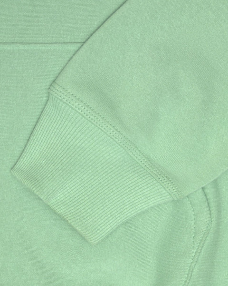 Stussy Stock Logo Zip Hood Sweatshirts Dames Groen Nederland | XWN-4951