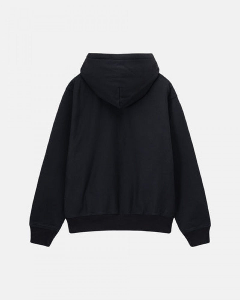 Stussy Stock Logo Zip Hoodie Dames Zwart Nederland | FZM-1923