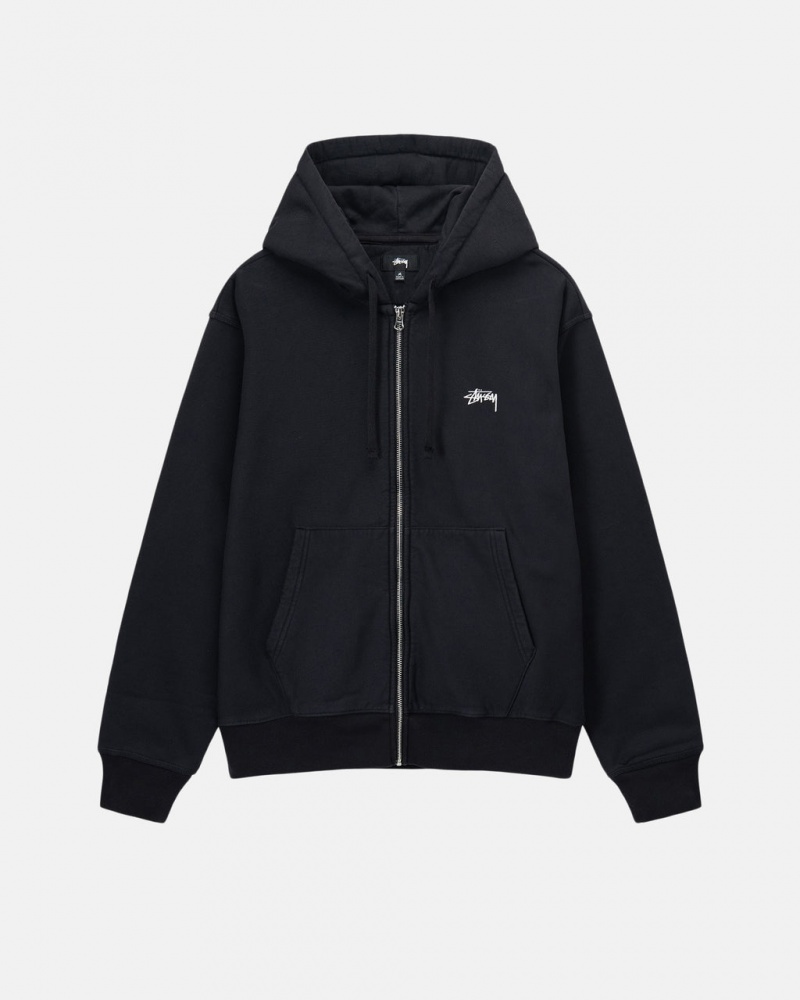 Stussy Stock Logo Zip Hoodie Dames Zwart Nederland | FZM-1923