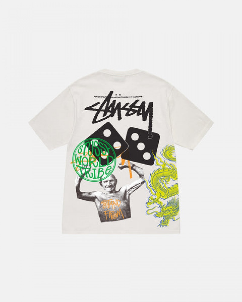 Stussy Strike Pigment Dyed Tee T-shirts Heren Beige Nederland | XYI-0784
