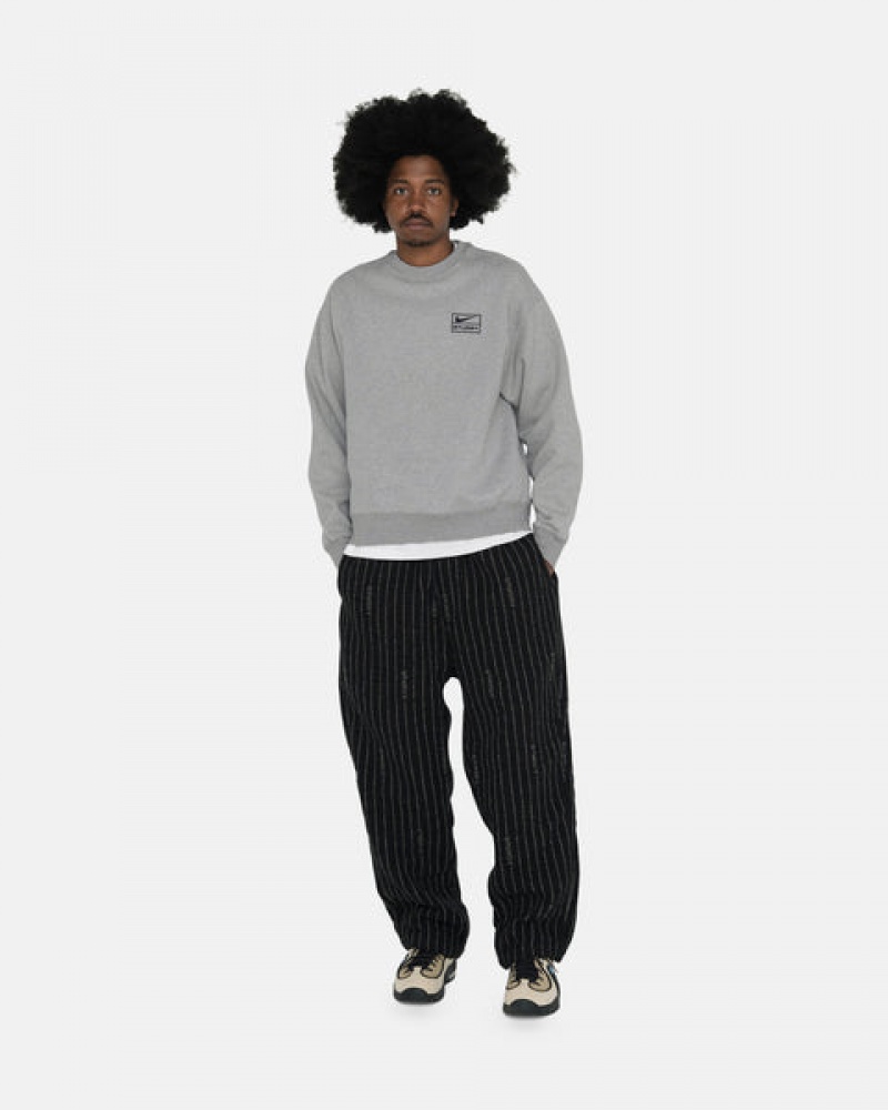 Stussy Fleece Crew Sweatshirts Dames Donkergrijs Nederland | SJM-0599