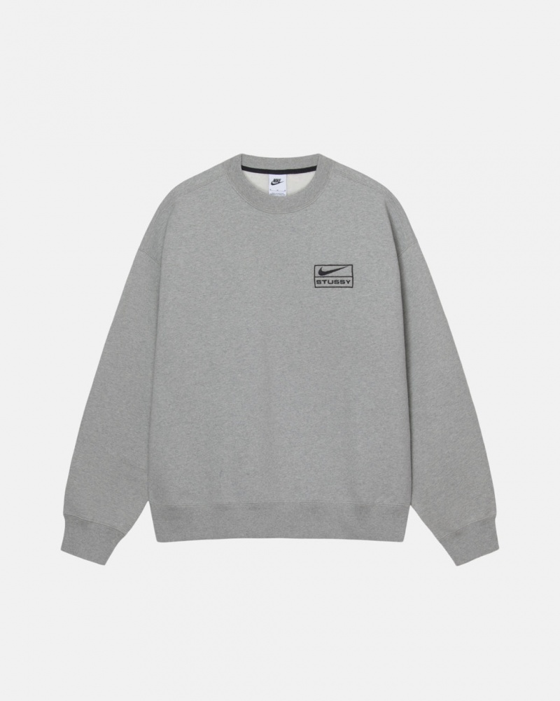 Stussy Fleece Crew Sweatshirts Dames Donkergrijs Nederland | SJM-0599