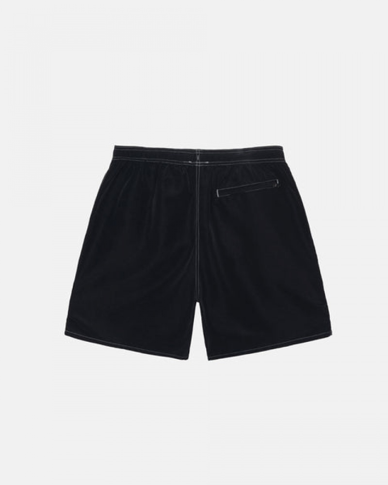 Stussy Surfman Patch Water Kort Badpak Dames Zwart Nederland | SOG-0342