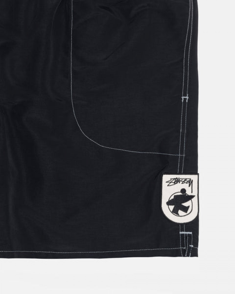 Stussy Surfman Patch Water Kort Badpak Dames Zwart Nederland | SOG-0342