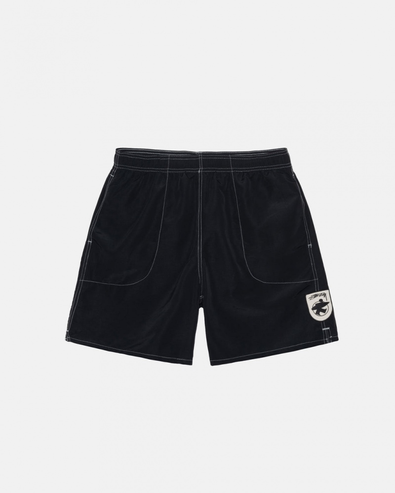 Stussy Surfman Patch Water Kort Badpak Heren Zwart Nederland | RBH-6498