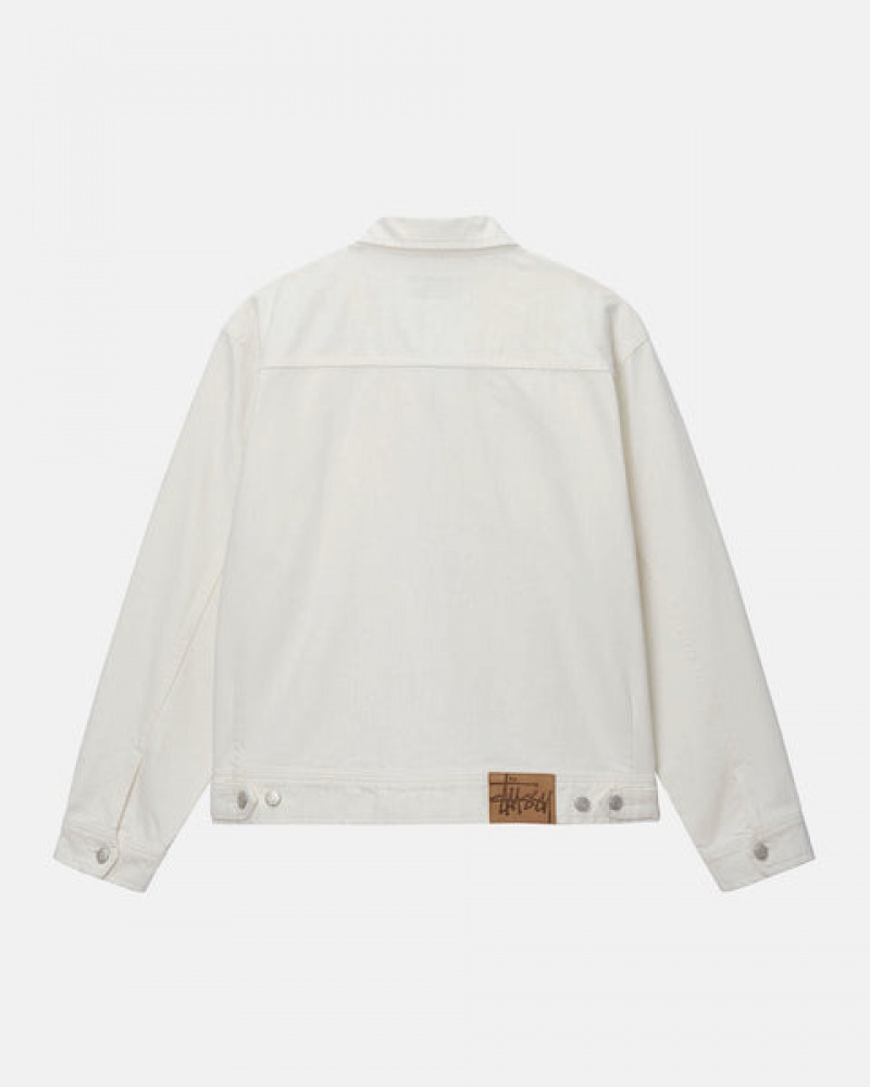 Stussy Zip Werk Jacket Overdyed Jassen Dames Beige Nederland | VCC-7484