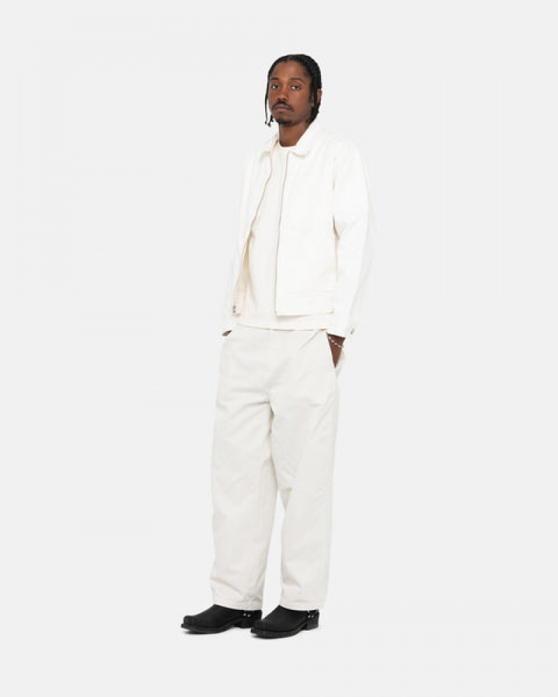 Stussy Zip Werk Jacket Overdyed Jassen Dames Beige Nederland | VCC-7484